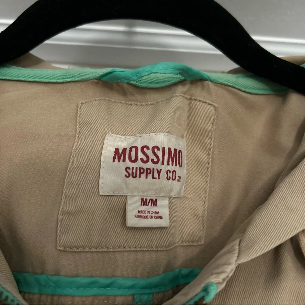 Mossimo Supply Co women’s medium tan cotton lightweight spring jacket longline
